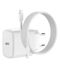 Ntech USB C Adapter / 20W iPhone Oplader met 1M USB C naar Lightning Kabel