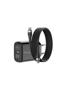 Ntech USB C Adapter 25W - usb c oplader - met (1m) USB C kabel