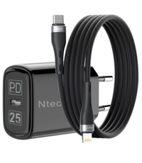 Ntech 25W USB C Adapter / iPhone Oplader met 1m USB C