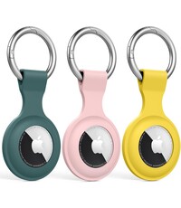 Ntech 3 Pack - Sleutelhanger set voor Apple AirTag Groen / Roze en Geel
