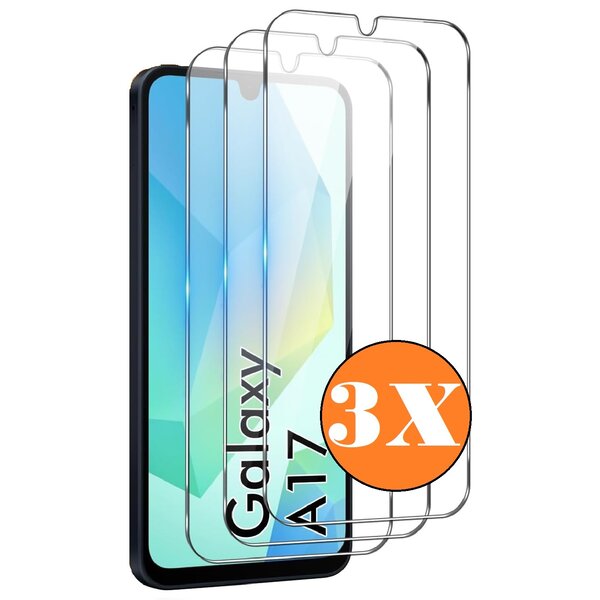 Ntech Screenprotector Geschikt voor Samsung Galaxy A17 5G Screenprotector - 3 Stuks Glas Gehard Galaxy A16 / A26 Tempered Glass