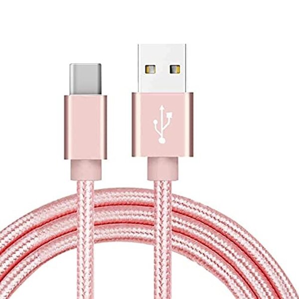 Ntech USB C kabel Roze geschikt voor Samsung Galaxy S10, S20, S21, S22 Plus, S22 Ultra, S23, S23 ultra, S24, S24 Ultra, S25, S25 Ultra, A56, A55, A36, A16, A17, A35, A26, A25, iPhone 15, 15 pro, 16, 16 Pro - Samsung Oplaadkabel - usb c naar usb A kabel