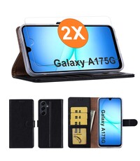 Ntech Hoesje geschikt voor Samsung Galaxy A17 5G hoesje Zwart pasjeshouder