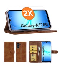 Ntech Hoesje geschikt voor Samsung Galaxy A17 5G hoesje Bruin