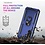 Ntech Hoesje Geschikt voor Samsung Galaxy A17 5G / A26 5G Hoesje Blauw Anti-Shock Hybrid Armor hoesje Met Draaibare Ring Houder - Samsung A17 Screenprotector 2 pack