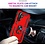 Ntech Hoesje Geschikt voor Samsung Galaxy A17 5G / A26 5G Hoesje Rood Anti-Shock Hybrid Armor hoesje Met Draaibare Ring Houder - Samsung A17 Screenprotector 2 pack