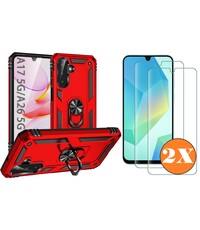 Ntech Hoesje Geschikt voor Samsung Galaxy A17 5G / A26 5G Hoesje Rood