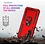 Ntech Hoesje Geschikt voor Samsung Galaxy A17 5G / A26 5G Hoesje Rood Anti-Shock Hybrid Armor hoesje Met Draaibare Ring Houder - Samsung A17 Screenprotector 2 pack