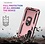 Ntech Hoesje Geschikt voor Samsung Galaxy A17 5G / A26 5G Hoesje Rose Goud Anti-Shock Hybrid Armor hoesje Met Draaibare Ring Houder - Samsung A17 Screenprotector 2 pack