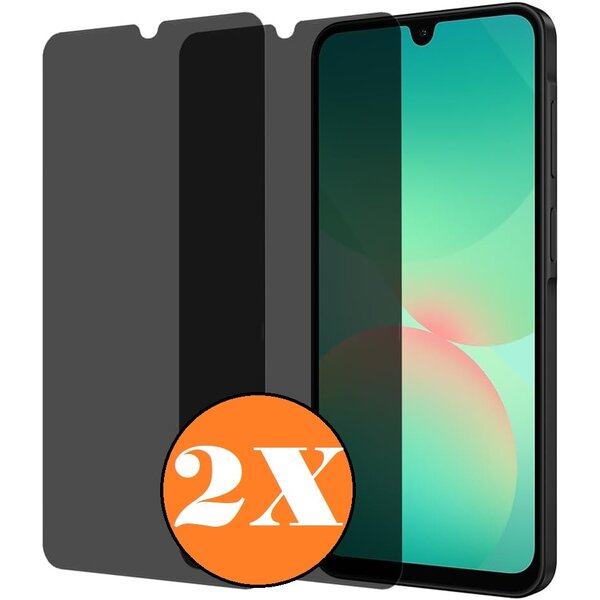 Ntech Privacy screenprotector Geschikt voor Samsung Galaxy A17 5G / A26 screenprotector Privacy - 2 Stuks - Full screen protector tempered glass - gehard glas Geschikt voor Samsung A17