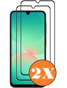 Ntech Full Cover Screenprotector geschikt voor Samsung Galaxy A17 5G / A26 5G Zwart 2pack