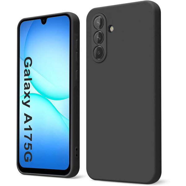 Ntech Hoesje geschikt voor Samsung Galaxy A17 5G hoesje Siliconen cover Zwart backcover