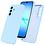 Ntech Hoesje geschikt voor Samsung Galaxy A17 5G Hoesje siliconen Licht Blauw zacht siliconen hoesje TPU - met Samsung A17 5G Screenprotector - 2 stuks