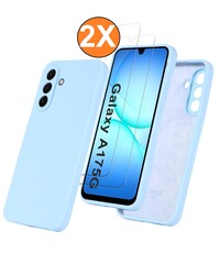 Ntech Hoesje geschikt voor Samsung Galaxy A17 5G Hoesje siliconen Licht Blauw