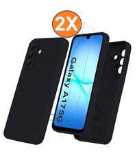 Ntech Hoesje geschikt voor Samsung Galaxy A17 5G Hoesje siliconen Zwart