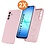 Ntech Hoesje geschikt voor Samsung Galaxy A17 5G Hoesje siliconen Pink Sand zacht siliconen hoesje TPU - met Samsung A17 5G Screenprotector - 2 stuks