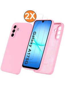 Ntech Hoesje geschikt voor Samsung Galaxy A17 5G Hoesje siliconen Licht Roze