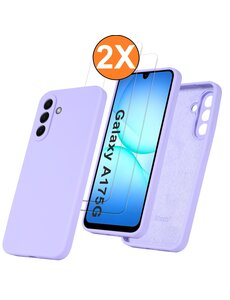 Ntech Hoesje geschikt voor Samsung Galaxy A17 5G Hoesje siliconen Lila