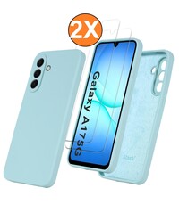 Ntech Hoesje geschikt voor Samsung Galaxy A17 5G Hoesje siliconen Mint Groen