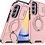 Ntech Hoesje Geschikt voor Samsung Galaxy A17 5G / A26 hoesje Rose Goud backcover met Met Draaibare Ring Houder en camera bescherming