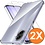 Ntech Hoesje Geschikt voor Samsung Galaxy A07 transparant Anti Shock silicone hoesje met 2 Pack Screenprotector tempered glass