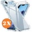 Ntech Hoesje Geschikt voor iPhone Air transparant Anti Shock - silicone hoesje met 2 Pack Screenprotector tempered glass