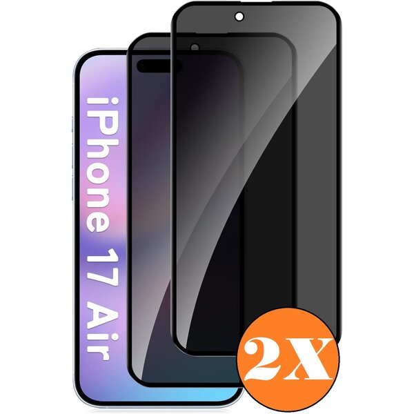Ntech Screen Protector Geschikt voor iPhone Air screenprotector Privacy - 2 Stuks - Full screen protector tempered glass - gehard glas voor Geschikt voor iPhone Air