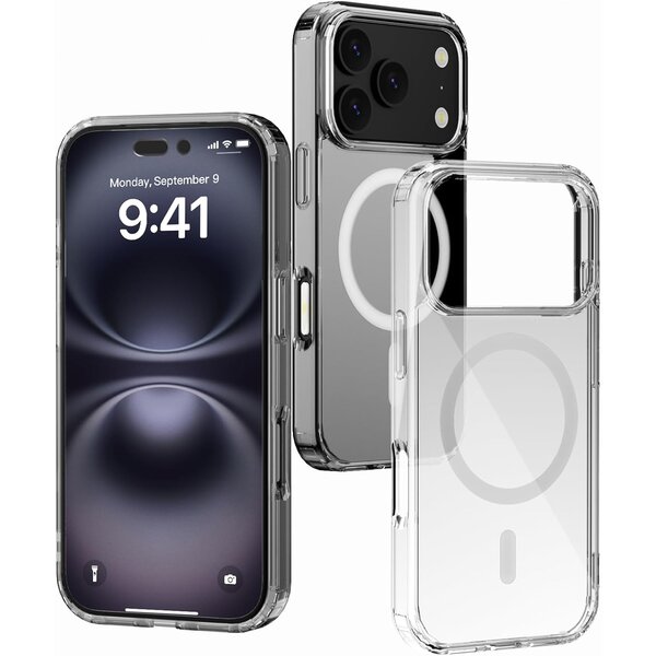 Ntech Hoesje Geschikt voor iPhone 17 Pro Hoesje Silicone case Geschikt voor MagSafe hoesje - Transparant