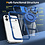 Ntech Magsafe Hoesje Geschikt voor iPhone 17 Pro hoesje Blauw Transparant - Met kickstand Draaibare Ring Houder