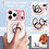 Ntech Magsafe Hoesje Geschikt voor iPhone 17 Pro Max hoesje Rose Goud Transparant - Met kickstand Draaibare Ring Houder