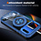 Ntech Magsafe Hoesje Geschikt voor iPhone 17 Pro Max hoesje Blauw Transparant - Met kickstand Draaibare Ring Houder