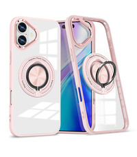 Ntech Magsafe Hoesje Geschikt voor iPhone 17 hoesje Rose Goud