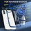 Ntech Magsafe Hoesje Geschikt voor iPhone 17 hoesje Blauw Transparant - Met kickstand Draaibare Ring Houder