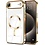 Ntech Magsafe Hoesje Geschikt voor iPhone Air hoesje Transparant / Goud - Lens beschermer – backcover