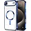 Ntech Magsafe Hoesje Geschikt voor iPhone Air hoesje Transparant / Blauw - Lens beschermer – backcover