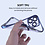 Ntech Magsafe Hoesje Geschikt voor iPhone 17 Pro Max hoesje Transparant / Zwart - Lens beschermer – backcover