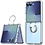 Ntech Ntech Hoesje geschikt voor Samsung Galaxy Z Flip 7 doorzichtig met Ring houder - Luxe Backcover - Transparant