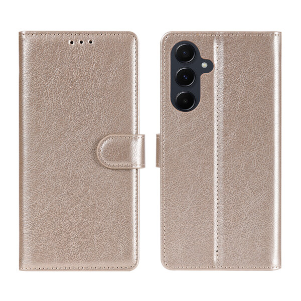 Ntech Ntech Hoesje Geschikt voor Samsung Galaxy A17 Hoesje Goud - met Pasjeshouder en Standaardfunctie – bookcase Portemonnee