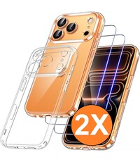 Ntech Hoesje Geschikt voor iPhone 17 Pro transparant Anti Shock