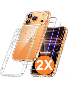 Ntech Hoesje Geschikt voor iPhone 17 Pro transparant Anti Shock