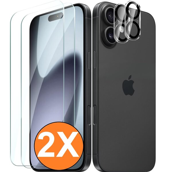 Ntech Screenprotector geschikt voor iPhone 17 ScreenProtector en Camera lens protector/ Tempered glass - Beschermglas - Glasplaatje - 2+2 stuks
