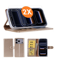 Ntech Hoesje geschikt voor iPhone 17 Pro hoesje Goud