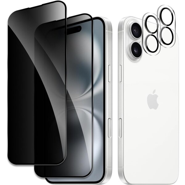Ntech  Privacy screenprotector Geschikt voor iPhone 17 screenprotector Privacy Met iPhone 17 camera lens  - Complete bescherming voor iPhone 17 – scherm en camera in één set  - 2X