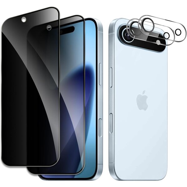 Ntech  Privacy screenprotector Geschikt voor iPhone Air screenprotector Privacy Met iPhone Air camera lens  - Complete bescherming voor iPhone Air – scherm en camera in één set  - 2X