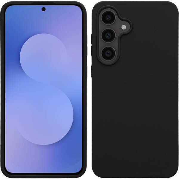 Ntech Hoesje geschikt voor Samsung Galaxy S25 FE hoesje Siliconen cover Zwart backcover