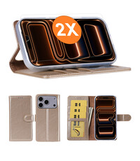 Ntech Hoesje geschikt voor iPhone 17 Pro Max hoesje Goud