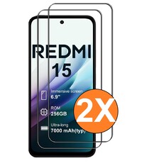 Ntech Screenprotector geschikt voor Xiaomi Redmi 15 5G/4G Beschermglas