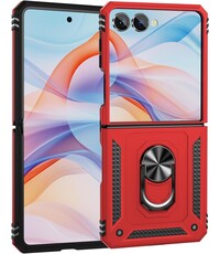 Ntech Hoesje Geschikt voor Samsung Galaxy Flip 7 Hoesje Rood