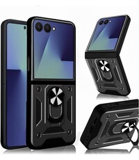 Ntech Hoesje Geschikt voor Samsung Galaxy Flip 7 Hoesje Zwart