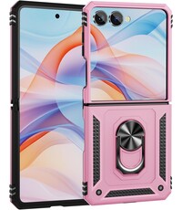 Ntech Hoesje Geschikt voor Samsung Galaxy Flip 7 Hoesje Licht Roze